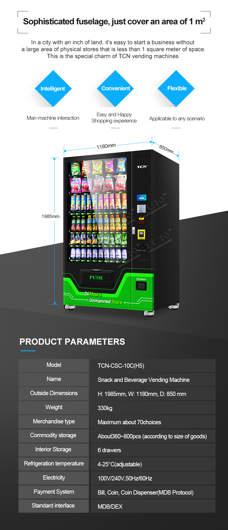 Drink Snack Vending with Refrigeration | Vending-Machines.ie