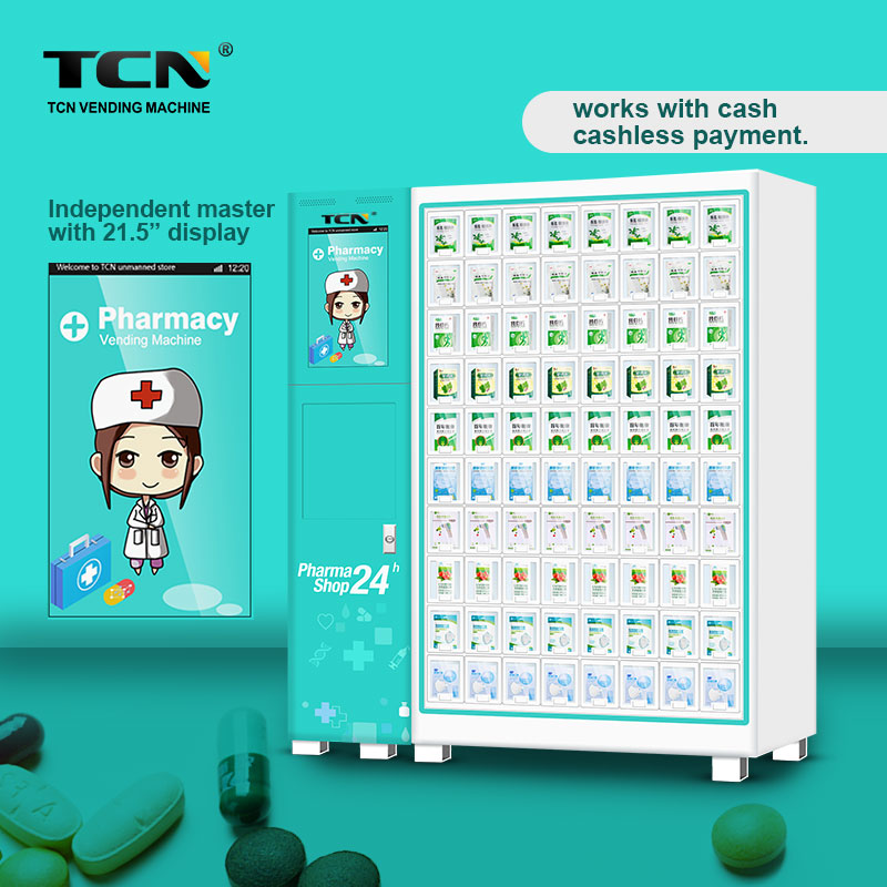 TCN-ZK (22SP) + BLH-80S Máquina expendedora saludable Máquina expendedora de farmacia 24h Máquina expendedora de desinfectante de manos