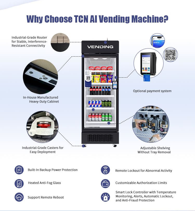 Calidad de fabricación industrial de TCN Vending