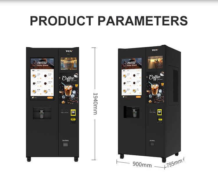 Parámetros del producto de la máquina expendedora de café helado TCN-NCF-8N(V22)